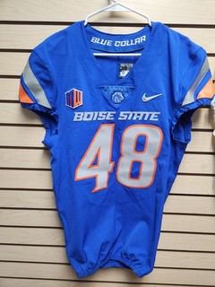 Boise State Broncos Team Issued #48 Blue Jersey w/ COA