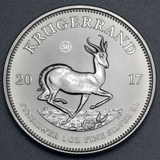 2017 South Africa 1 oz Silver Krugerrand Premium BU - Privy Mark - Capsule - Cert