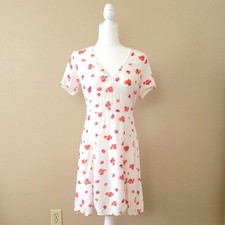 GAP Short Sleeve Poppy Floral Print Fit and Flare Mini Dress - Size 4