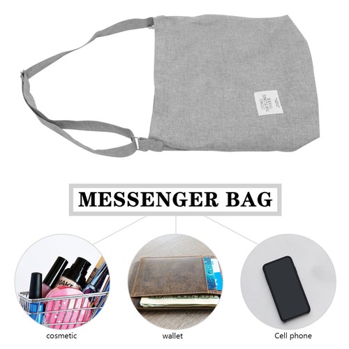 38 X Shoulder Bag School Lightweight Crossbody Bags for Women Girl Linen - Afbeelding 5 van 12