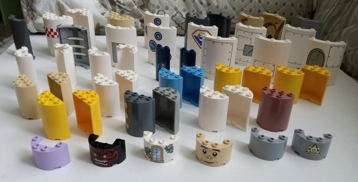 Lego Specialty Pieces Genuine Round & Curved Panels Tower Actual Photos