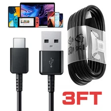 Type C Cable 3ft Charging Cord USB A to C Data Cable for Samsung Galaxy,Black