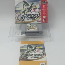 Nintendo 64 Supercross 2000 N64 Complete In Box CIB With Box Protector Tested 