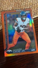 2025 TOPPS CHROME MARVIN MIMS FOOTBALL LEATHER ORANGE 25/25!! Last On Print