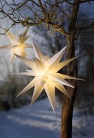 "Deko HäNger \"Winterstern\" Weiß, Advents Weihnachts Stern Baum Schmuck Verzierung"