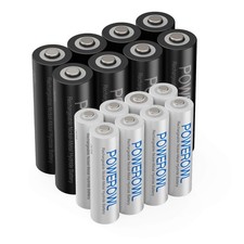 POWEROWL AA AAA Rechargeable Batteries, Pre-Charged High Capacity 16pack