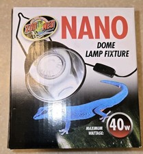 Zoo Med Nano Dome Lamp Fixture 40 W, 4" Diameter New