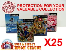 25X JAPAN NINTENDO GAMECUBE CIB GAMES - CLEAR PLASTIC PROTECTIVE BOX PROTECTORS 