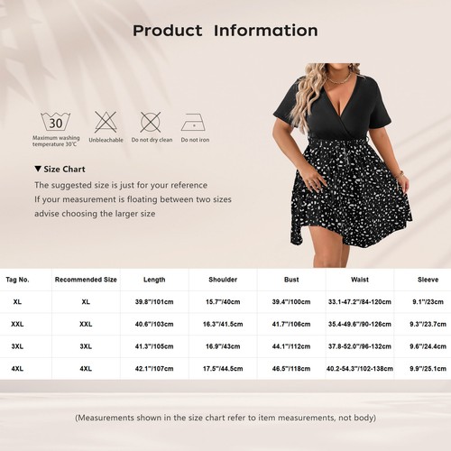 Women Plus Size Dresses Color Block Patchwork Printed Belted Dress Party Costume - Picture 6 of 13