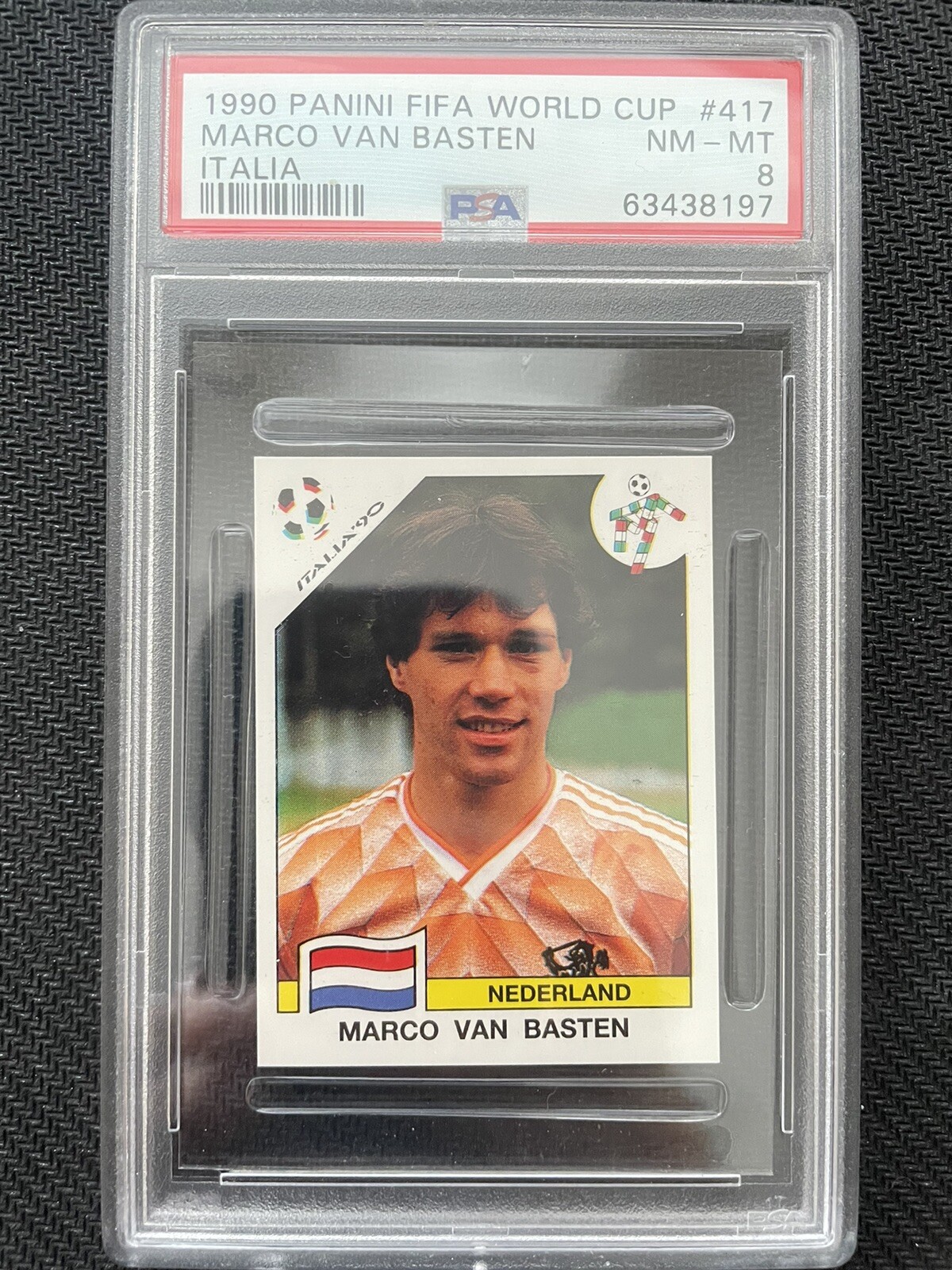 1990 Panini World Cup Marco Van Basten PSA 8