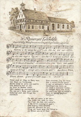  Postcard * s'Raumer Glöckle - song in Erzgeb. dialect (AB) 70241