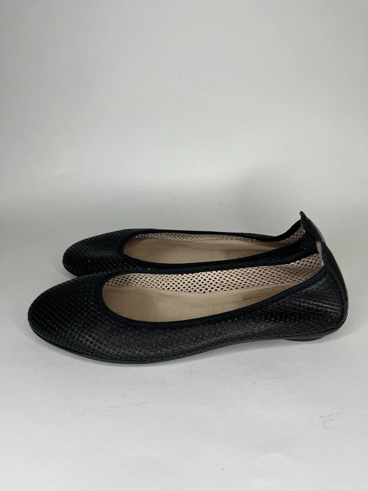 HISPANITAS Zapatos Planos Confort Ballet 39.5 EE. UU. 8.5 Negro CUERO PERFORADO España Foto 3 de 4