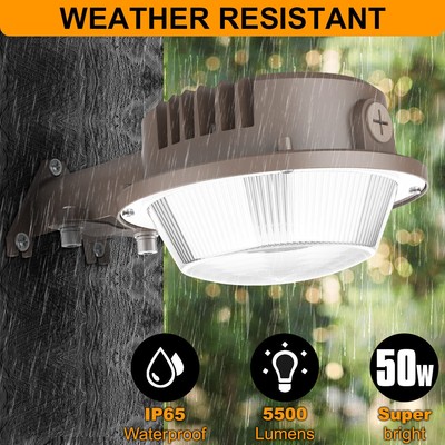50W LED Barn Light Dusk- to-Dawn Outdoor Waterproof Security Yard Floodlight ETL