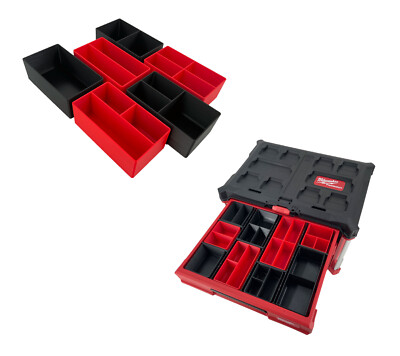 Milwaukee Packout Multi-Depth 3-Drawer Tool Box Compatible Medium Nesting Bins U