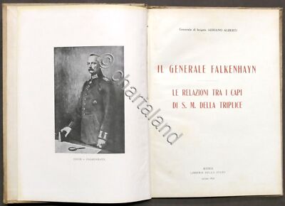 Alberti - General Falkenhayn Beziehungen zwischen Häuptlingen von S. M. della Triplice 1924