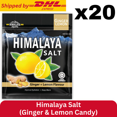 Himalaya Salt Sport Candy Ginger Lemon Improve Hydration Keep Warm x20 Packs