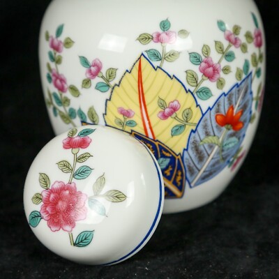 tobacco leaf ginger jar Mann w/ Lid 5
