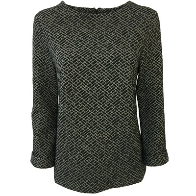 Blusa donna punto milano nero/bianco LA FEE MARABOUTEE mod FC1368 MADE IN ITALY