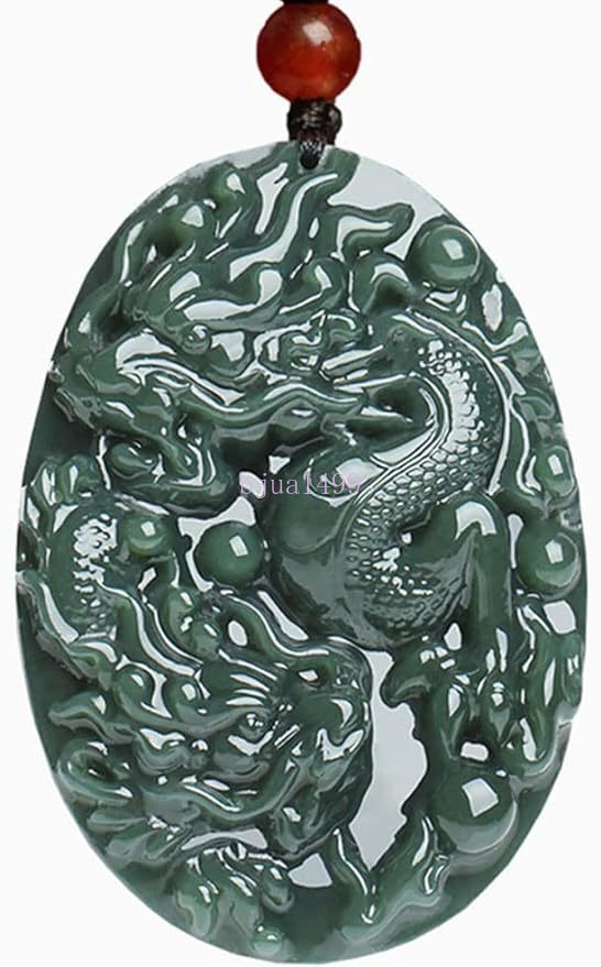 Crystal Necklaces Jewellery Necklaces Style Green Jade Dragon Pendant Necklace