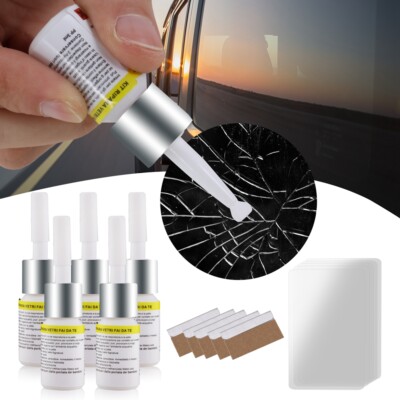 5x Auto Glass Nano Repair Fluid Car Windshield Resin Crack Tool Kit Crack NEW