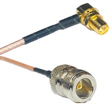RG316 RP-SMA FEMALE ANGLE to N FEMALE RF Cable Rapid-SHIP LOT