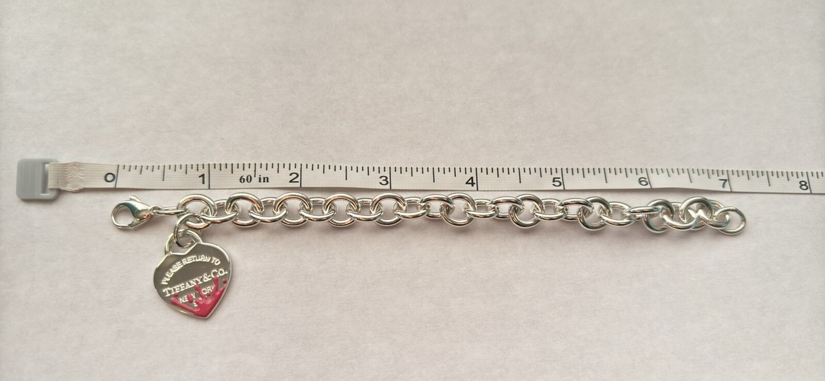 Tiffany & Co. Return to Tiffany Pink Splash Heart Tag Silver Tiffany & Co. Return to Tiffany Pink Splash Heart Tag Silver