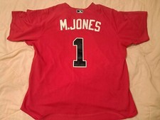 Mississippi Braves AA Game Worn USED Jersey #1 Atlanta Braves Size 48 MILB