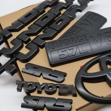 Set Of 9 Matte Blackout Emblem Overlay Kit For Tundra 2007-2013 Anti-scratch