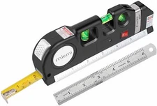 NEW Multipurpose Laser Level Vertical Horizon Measuring Tape Aligner Ruler Steel