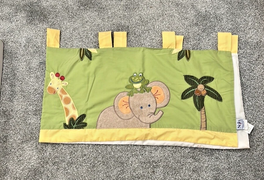 Nojo JUNGLE BABY 10 Piezas Cuna Ropa Ventana Set Elefante Mono Jirafa Rana Foto 4 de 4
