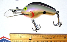 1ct LAV GOLD SHAD 4in Balsa Wood Flat Coffin Bill CRANKBAIT Bass Fishing Lures
