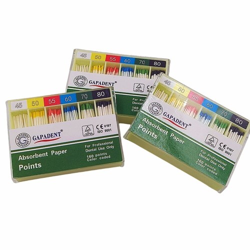 200 Pcs Dental Absorbent Paper Points Endodontic Gutta Percha Sterile #15-#40 - Picture 41 of 44