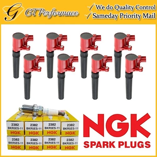 Performance Ignition Coil & NGK Spark Plug 8PCS for Ford Thunderbird/ Lincoln LS