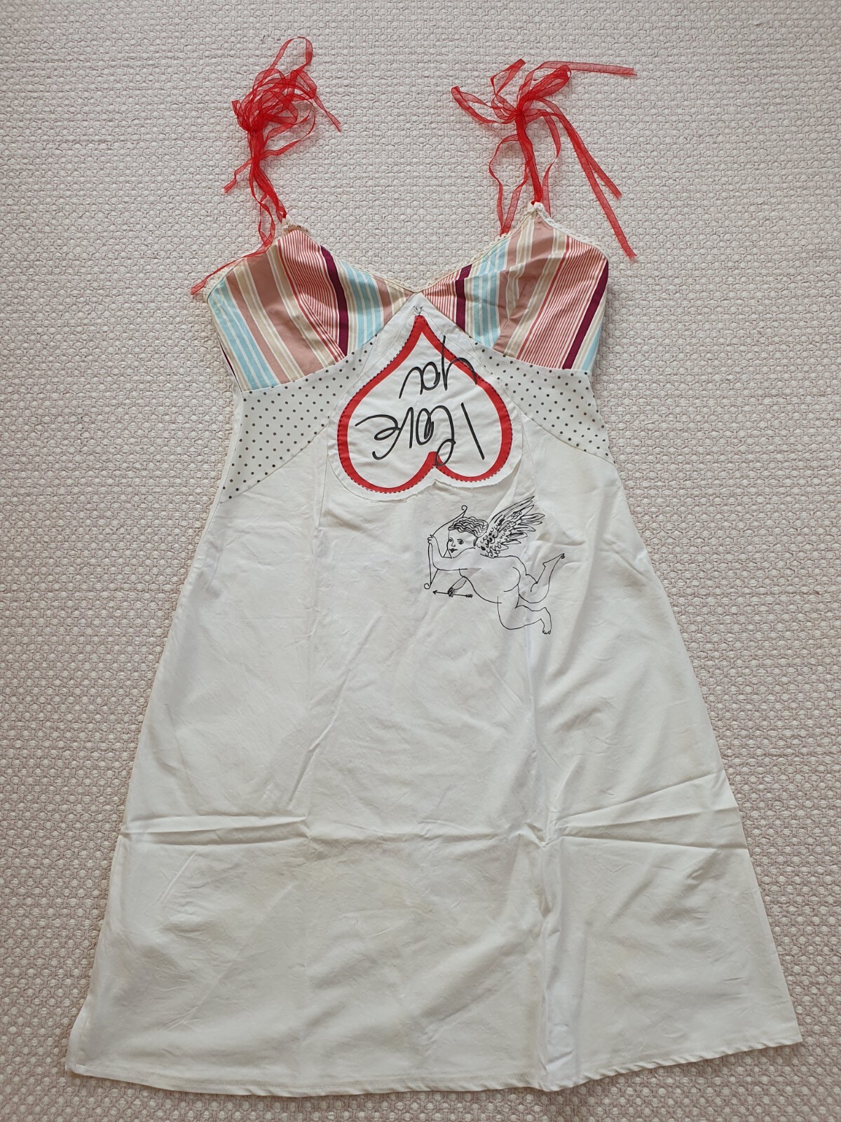 "Armor Engel" Ärmelloses Mini-Trägerkleid weiß Gr. S Sommer Strand Partykleid