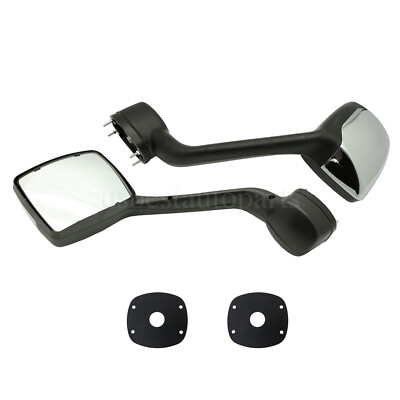 Front Hood Mirror LH+RH Chrome Cover fit for Kenworth T680 