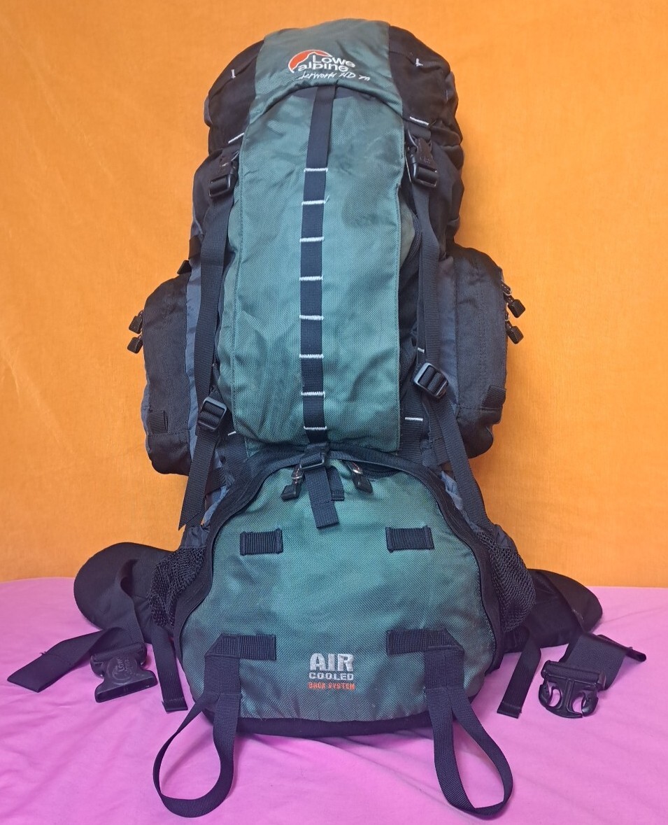 LOWE ALPINE Netherworld ND 70 Adjustable Backpack Grn/Blk EX