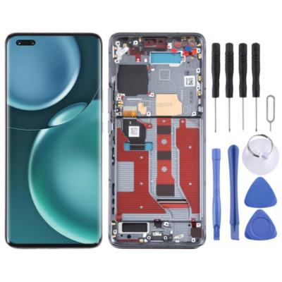 For Honor Magic4 Pro Original LCD Screen Digitizer Full Assembly+Frame Black