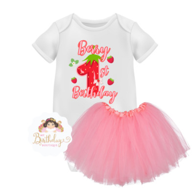 Strawberry First Birthday Outfit Berry Sweet One Baby - Girl 1st Birthday photos
