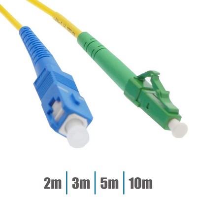 2 3 5 10M SC/UPC-LC/APC Single Mode Simplex Fiber Optic Optical Patch Cable OFNR