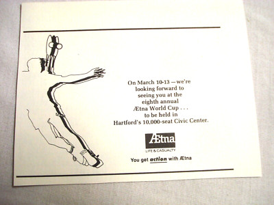 1976 Ad Aetna Life & Casualty, Hartford, Ct. 8th Annual Aetna World Cup