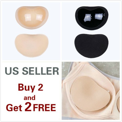 Silicone Insert Pads Gel Push Up Lift Plunge Bra Breast Enhancer Bikini Swimsuit - Picture 1 of 8