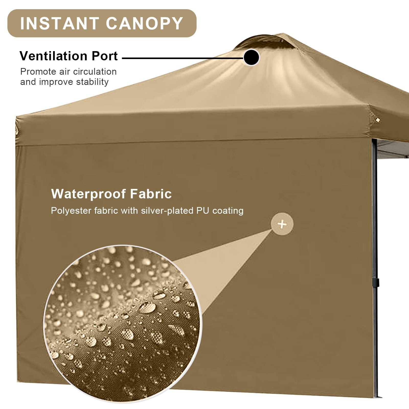 KAMPKEEPER Canopy Tent,10x10 Canopy Tent with sidewalls,Pop Up Canopy Tent fo...