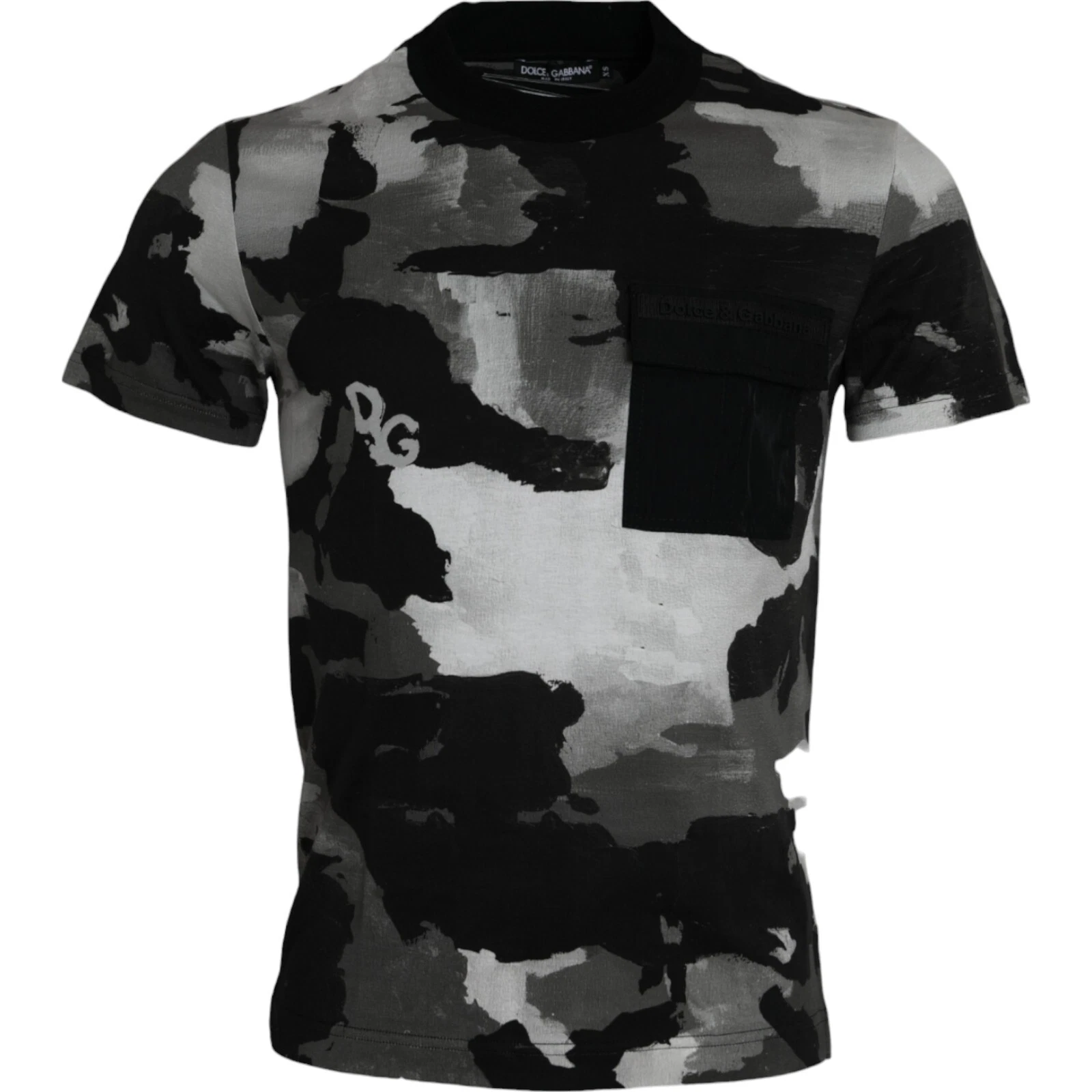 DOLCE & GABBANA Tshirt Multicolor Camouflage Cotton Crewneck IT44/US34/XS 830usd