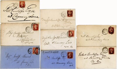 GB QV PENNY REDS 8 COVERS Plates 80 + 81 PUT ASIDE FOR STUDY OF REPAIRED STATES
