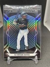 2021 PANINI CHRONICLES OBSIDIAN KE'BRYAN HAYES RC ELECTRIC ETCH CAROLINA BLUE