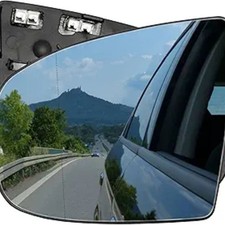 Mirror Glass Replacement Driver Left Side Mirror Heated with Backing Plate-LEFT