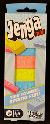 Jenga Mini - Tiny Towers - Spring Fun - Travel Game - Portable -Colorful Blocks