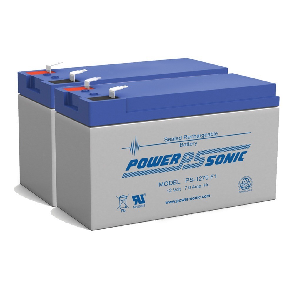 Power-Sonic 2 Pack - 12 Volt, 7 Ah Sealed Lead Acid Battery 