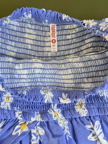 Fabkids Blue Summer Dress With Built In Shorts Daisy’s Pattern Size S 6/7 - Picture 4 of 5