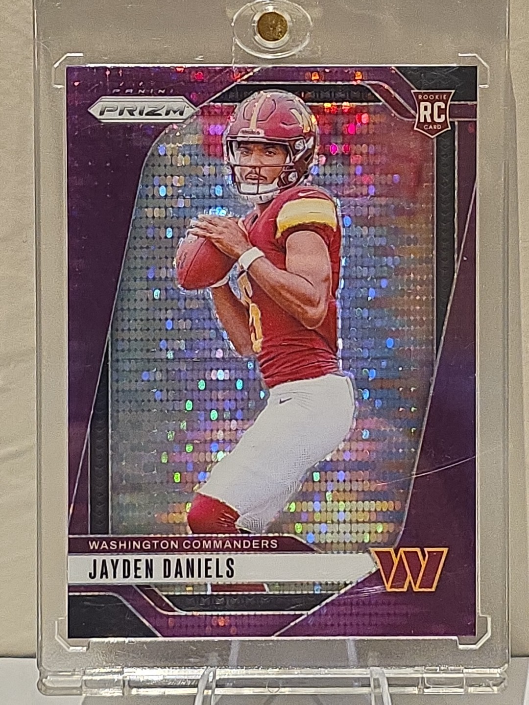 2024 Panini Prizm Rookies Jayden Daniels #347 Purple Pulsar Prizm (RC) ROY